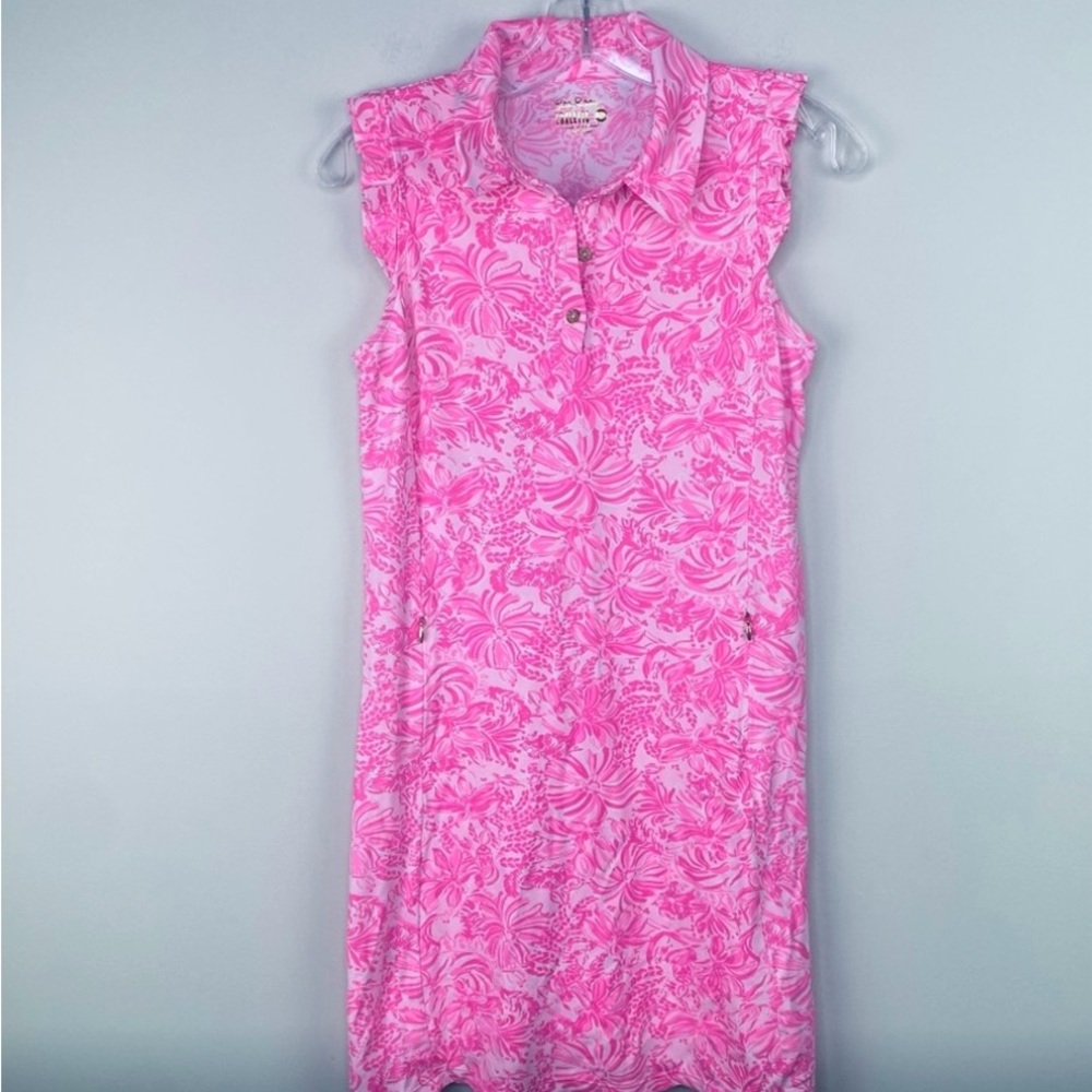 NWOT Lilly Pulitzer UPF 50+ Luxletic Silvia Dress Pink Blossoms Size Small - Picture 3 of 11